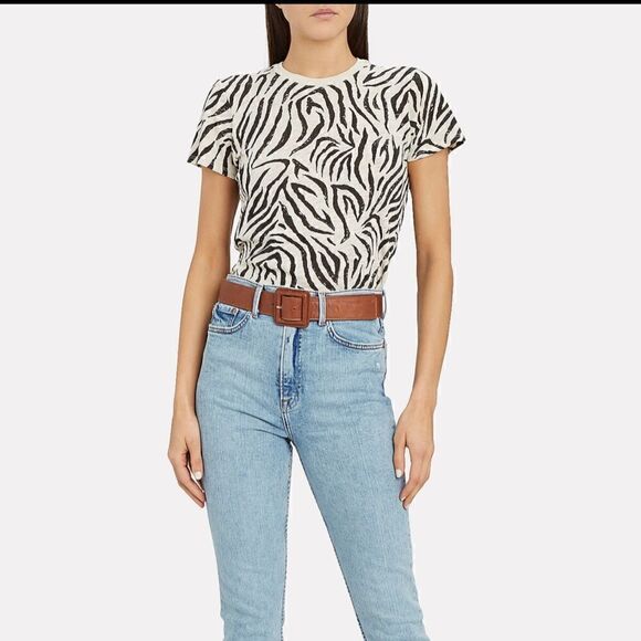 ATM ZEBRA PRINT SLUB JERSEY SCHOOLBOY CREW size small - Picture 11 of 12